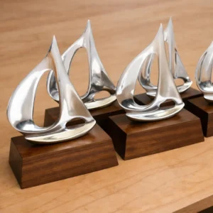 Veleros de pewter con base