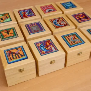 Cajas de Estambre de Arte Huichol