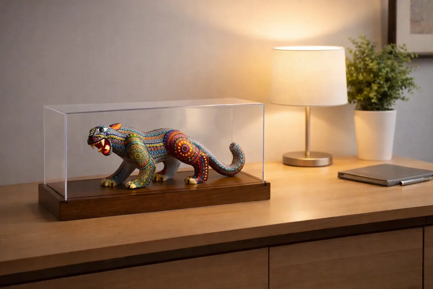Jaguar con acrilico en alebrije