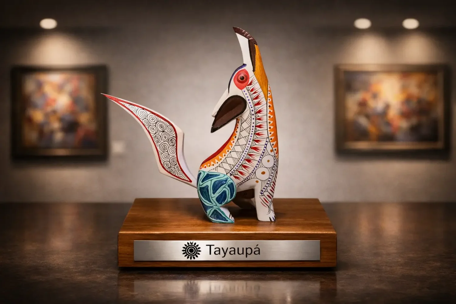 Lobo de alebrije con base
