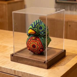 Quetza con arte huichol